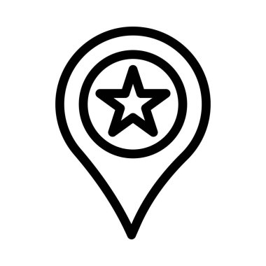 konum vektörü ince çizgi simgesi