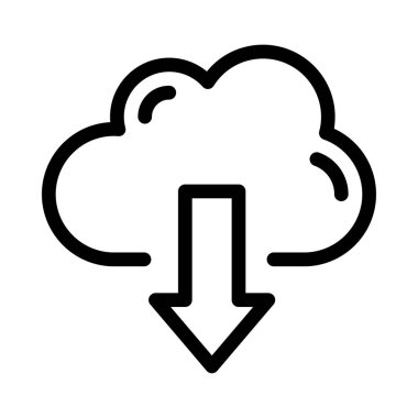 bulut vektörü ince çizgi simgesi