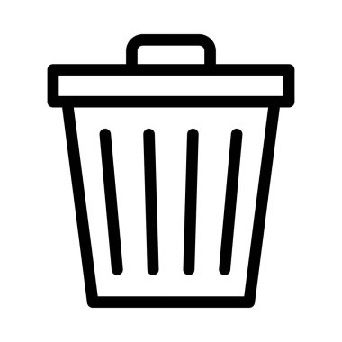 Çöp vektörü ince çizgi simgesi