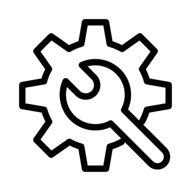 dişli vektör ince çizgi simgesi