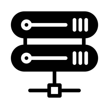 veritabanı vektör düz simgesi