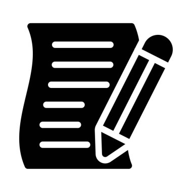 vektör glyph düz simgesi yaz