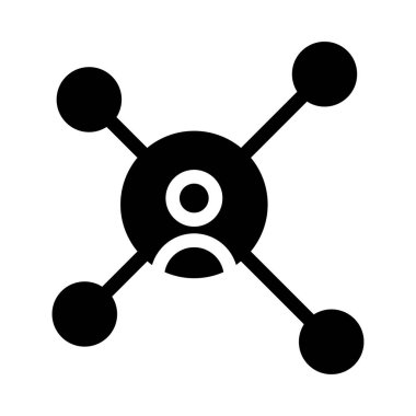 bağlantı vektörü glyph düz simgesi