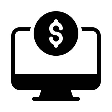 Dolar vektör sembolü düz simge