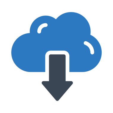 bulut vektörü renk simgesi