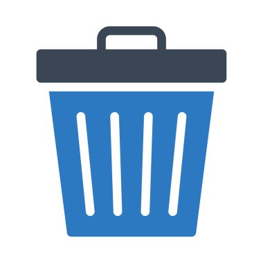 Çöp vektörü renk simgesi