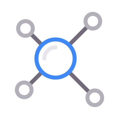 bağlantı vektörü renk çizgisi simgesi