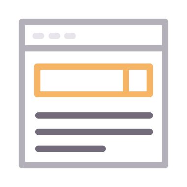 tarayıcı vektör renk çizgisi simgesi