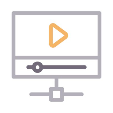 oyuncu vektör renk çizgisi simgesi