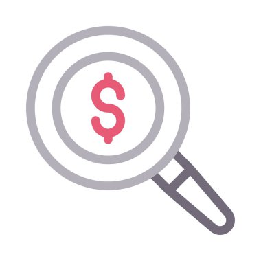 Arama vektörü renk çizgisi simgesi