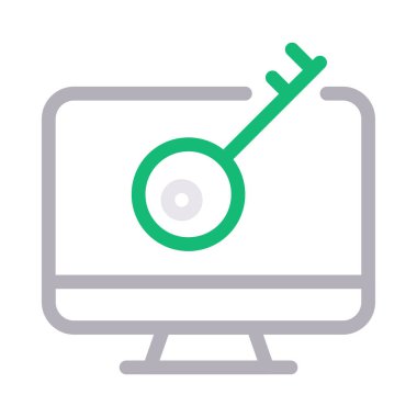 vektör renk çizgi simgesini kilitle