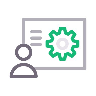 sunum vektörü renk çizgisi simgesi