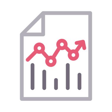 rapor vektör renk çizgisi simgesi