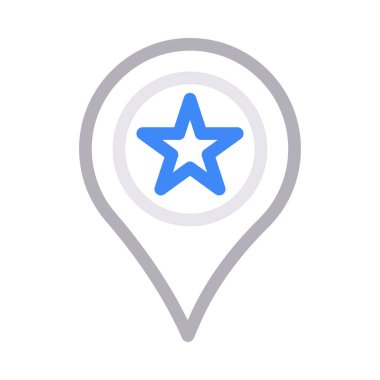 konum vektör renk çizgisi simgesi