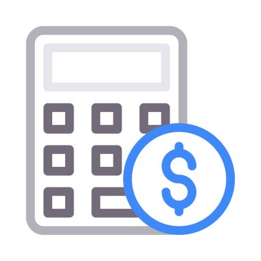 Dolar vektör renk çizgisi simgesi