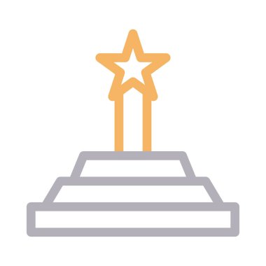 Madalya vektör renk çizgisi simgesi