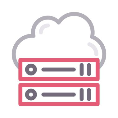 veritabanı vektör renk çizgisi simgesi