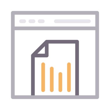 sayfa vektör renk çizgisi simgesi