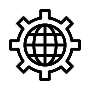 dünya vektör düz simgesi