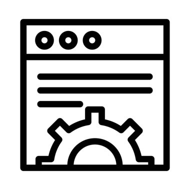 tarayıcı vektörü glyph düz simgesi