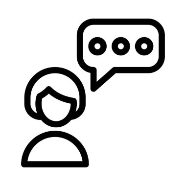 Yorum vektörü glyph düz simgesi