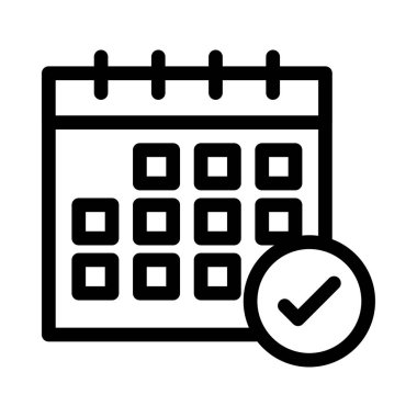 tarih vektörü simgesi düz simgesi