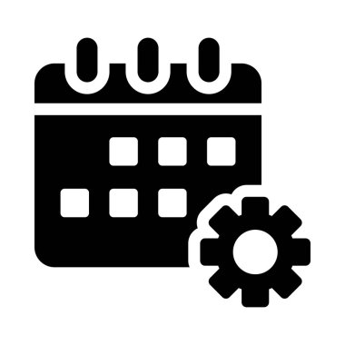 tarih vektörü simgesi düz simgesi