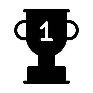 başarı vektörü glyph düz simgesi