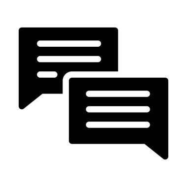 sohbet vektörü düz simgesi