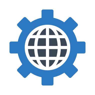 dünya vektör renk simgesi