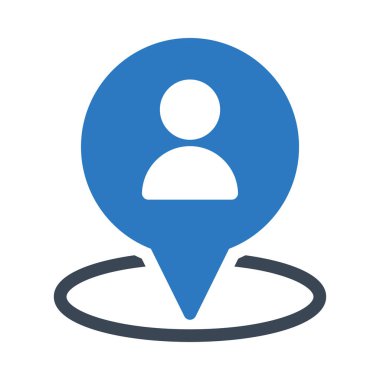 konum vektör renk simgesi