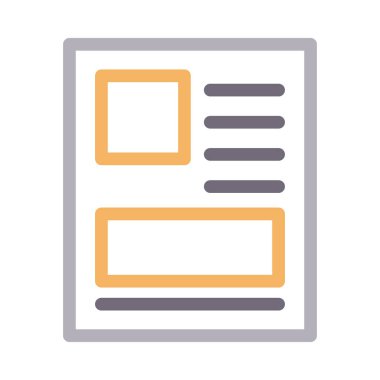 şablon vektör renk çizgisi simgesi