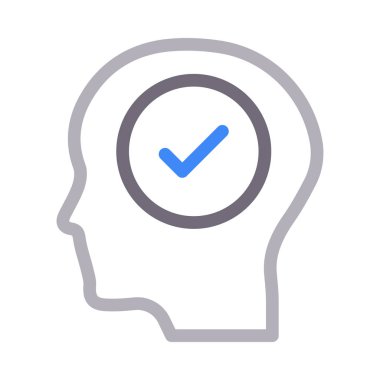 baş vektör renk çizgisi simgesi