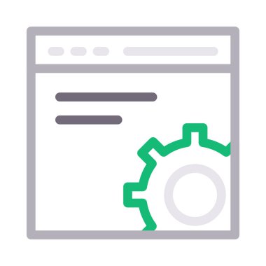 tarayıcı vektör renk çizgisi simgesi