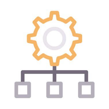 ağ vektörü renk çizgisi simgesi