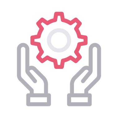 yönetim vektörü renk çizgisi simgesi