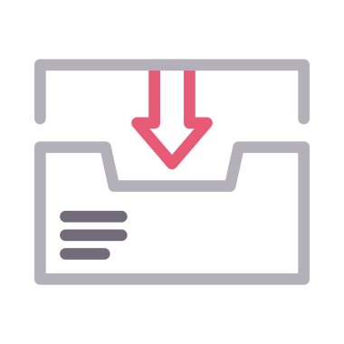 arşiv vektör renk çizgisi simgesi