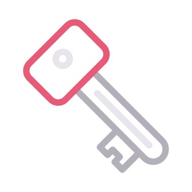 vektör renk çizgi simgesini kilitle