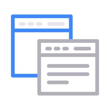 tarayıcı vektör renk çizgisi simgesi