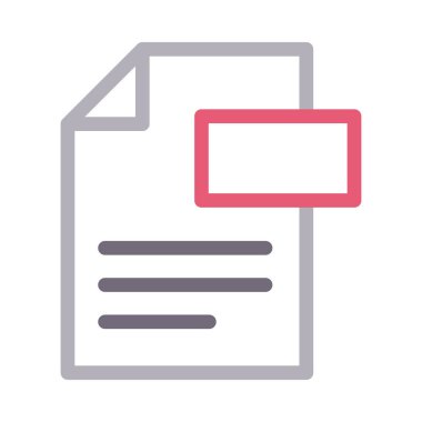 belge vektör renk çizgisi simgesi