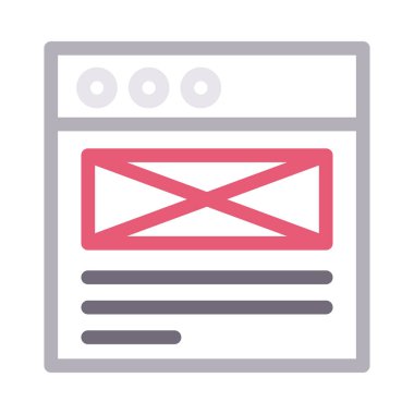 tarayıcı vektör renk çizgisi simgesi