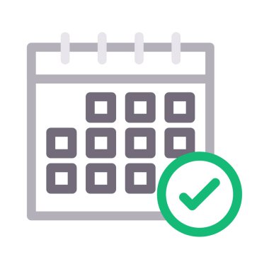 tarih vektör renk çizgisi simgesi