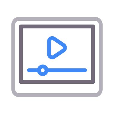 oyuncu vektör renk çizgisi simgesi