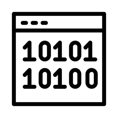 Geliştirme vektörü ince çizgi simgesi