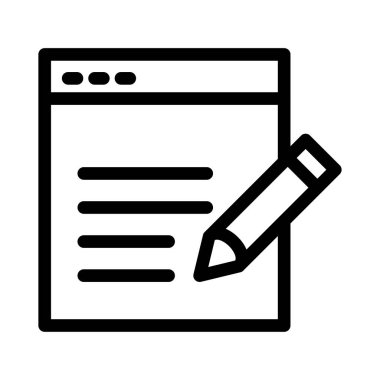 Ağ vektörü ince çizgi simgesi