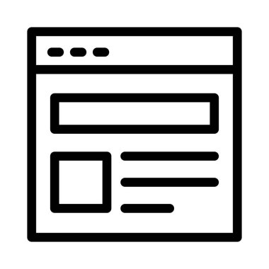 Ağ vektörü ince çizgi simgesi