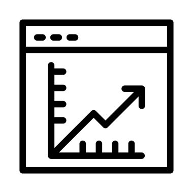 Web sayfası ince çizgi simgesi