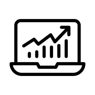 büyüme vektörü ince çizgi simgesi