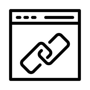 zincir vektör ince çizgi simgesi