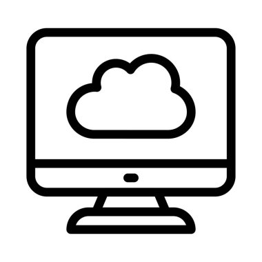 internet vektörü ince çizgi simgesi